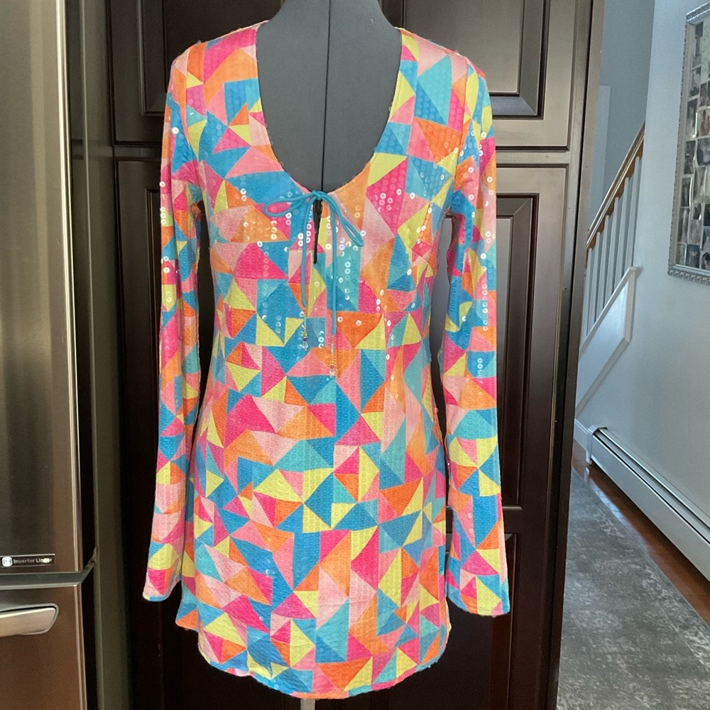 Show Me Your MuMu Matilda Mini Multicolor Geometric Dress